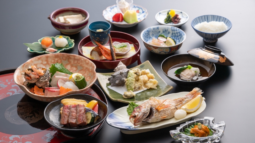 【2食付（懐石料理）】迷ったらこちら！地元食材を用いた本格日本料理が楽しめるスタンダードプラン